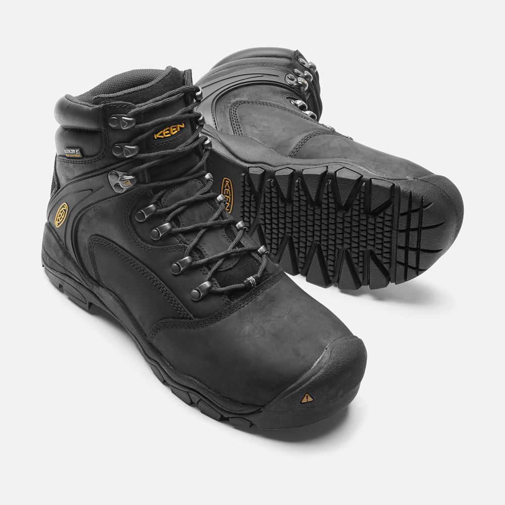 Cizme Keen Romania Barbati Negrii Louisville 6\" (Steel Toe) 5431-LUSDC